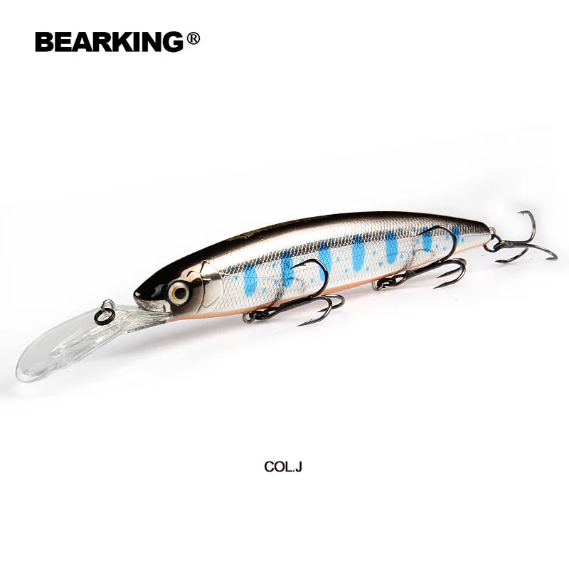 Bearking 130mm 28.6g professional quality fishing lures hard bait dive 2.5-3m quality wobblers minnow Artificial Bait Tackle