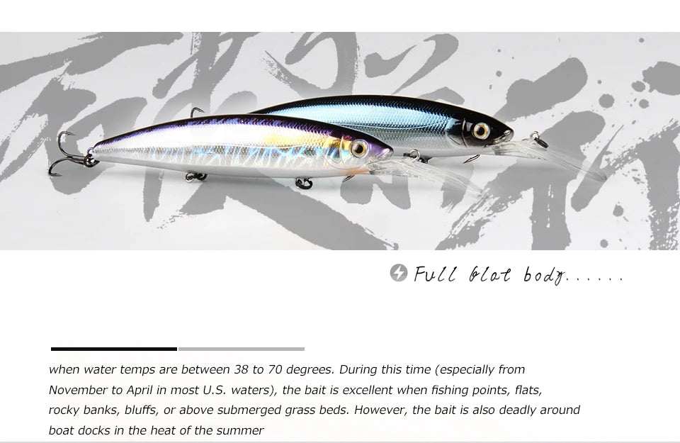 Bearking 130mm 28.6g professional quality fishing lures hard bait dive 2.5-3m quality wobblers minnow Artificial Bait Tackle