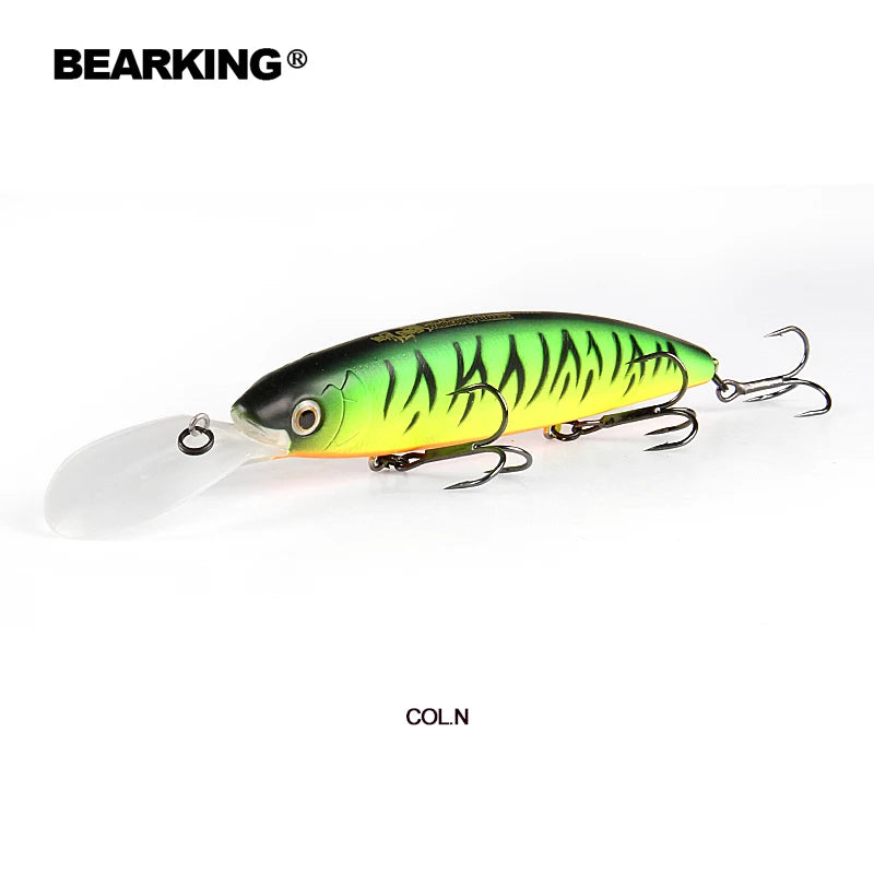 Bearking 130mm 28.6g professional quality fishing lures hard bait dive 2.5-3m quality wobblers minnow Artificial Bait Tackle