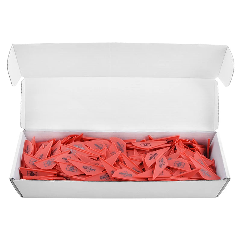 100pcs 2Inch Archery Arrow Rubber Feather Fletching Water Drop Shape Vanes DIY Shaft Accessories for Outdoor Shooting Hunting