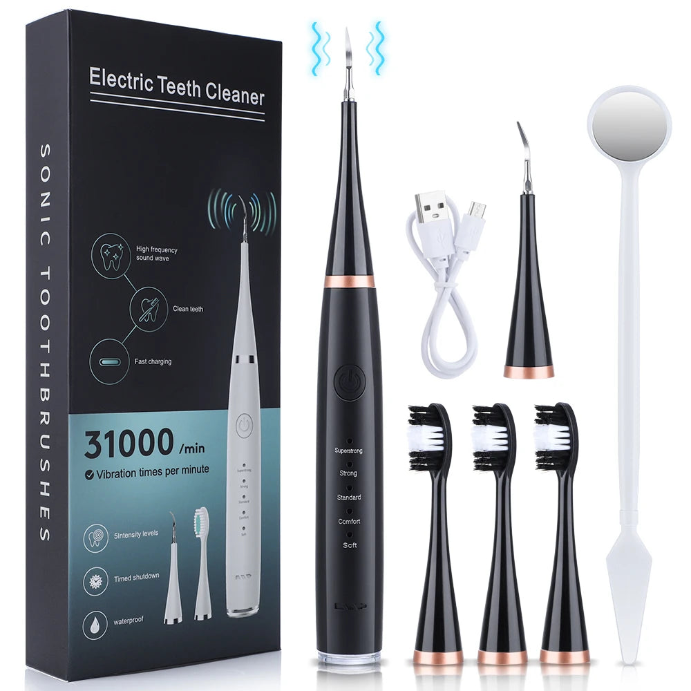 Household Rechargable Dental Scaler 31000min Electric Teeth Whitening Cleaner Remove Dental Calculus Tartar Oral Care Device NEW