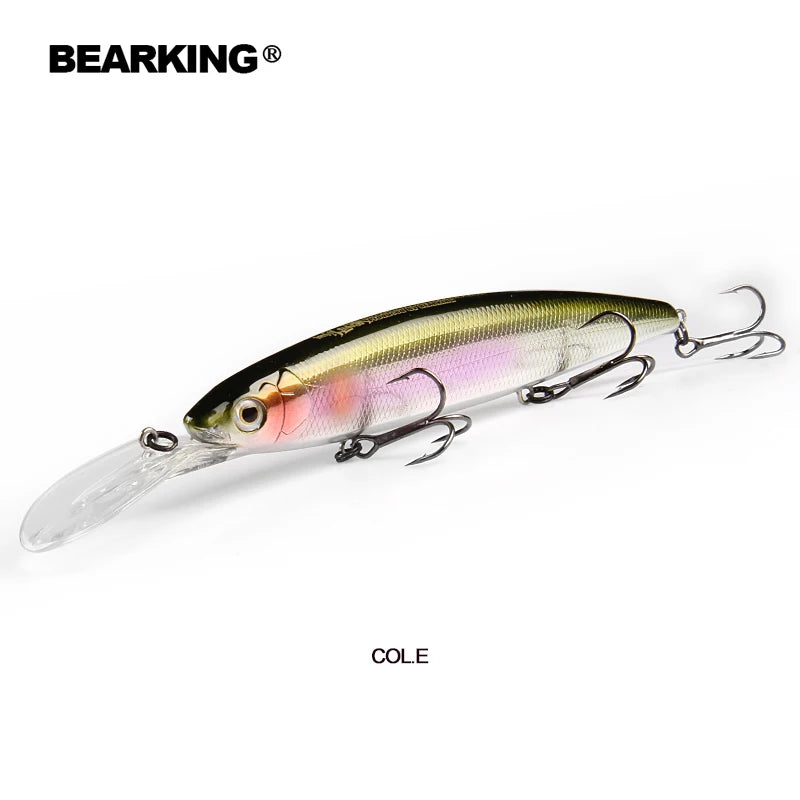 Bearking 130mm 28.6g professional quality fishing lures hard bait dive 2.5-3m quality wobblers minnow Artificial Bait Tackle