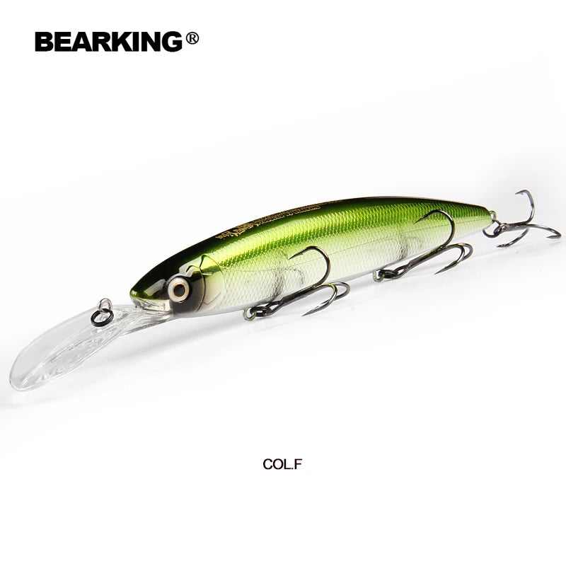 Bearking 130mm 28.6g professional quality fishing lures hard bait dive 2.5-3m quality wobblers minnow Artificial Bait Tackle