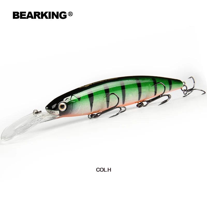 Bearking 130mm 28.6g professional quality fishing lures hard bait dive 2.5-3m quality wobblers minnow Artificial Bait Tackle