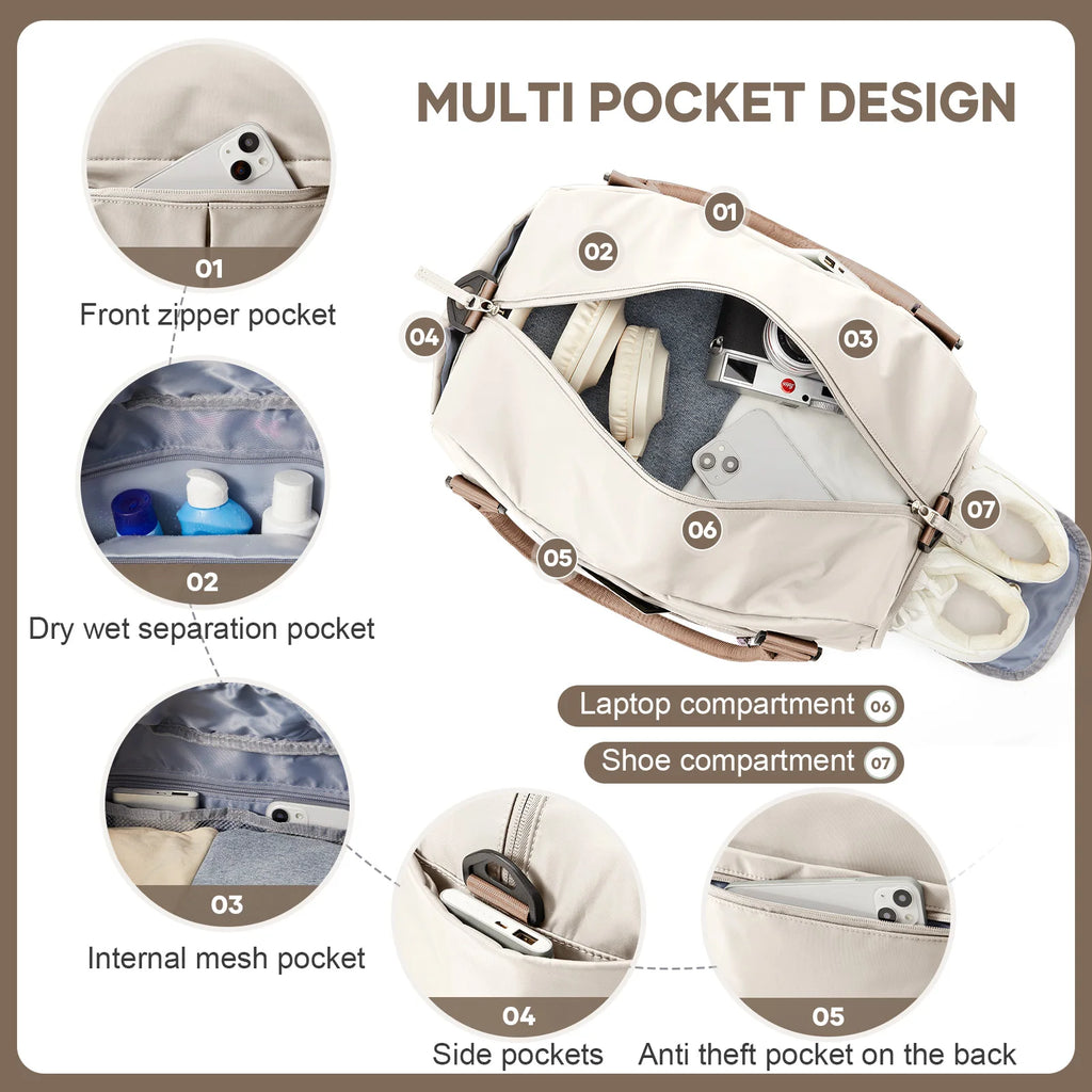 Gym Bags for Men Large Capacity Tote Bag Carry on Bag Travel Bag Suitcase Waterproof Beach Bag Football Exercises Gym Duffle Bag