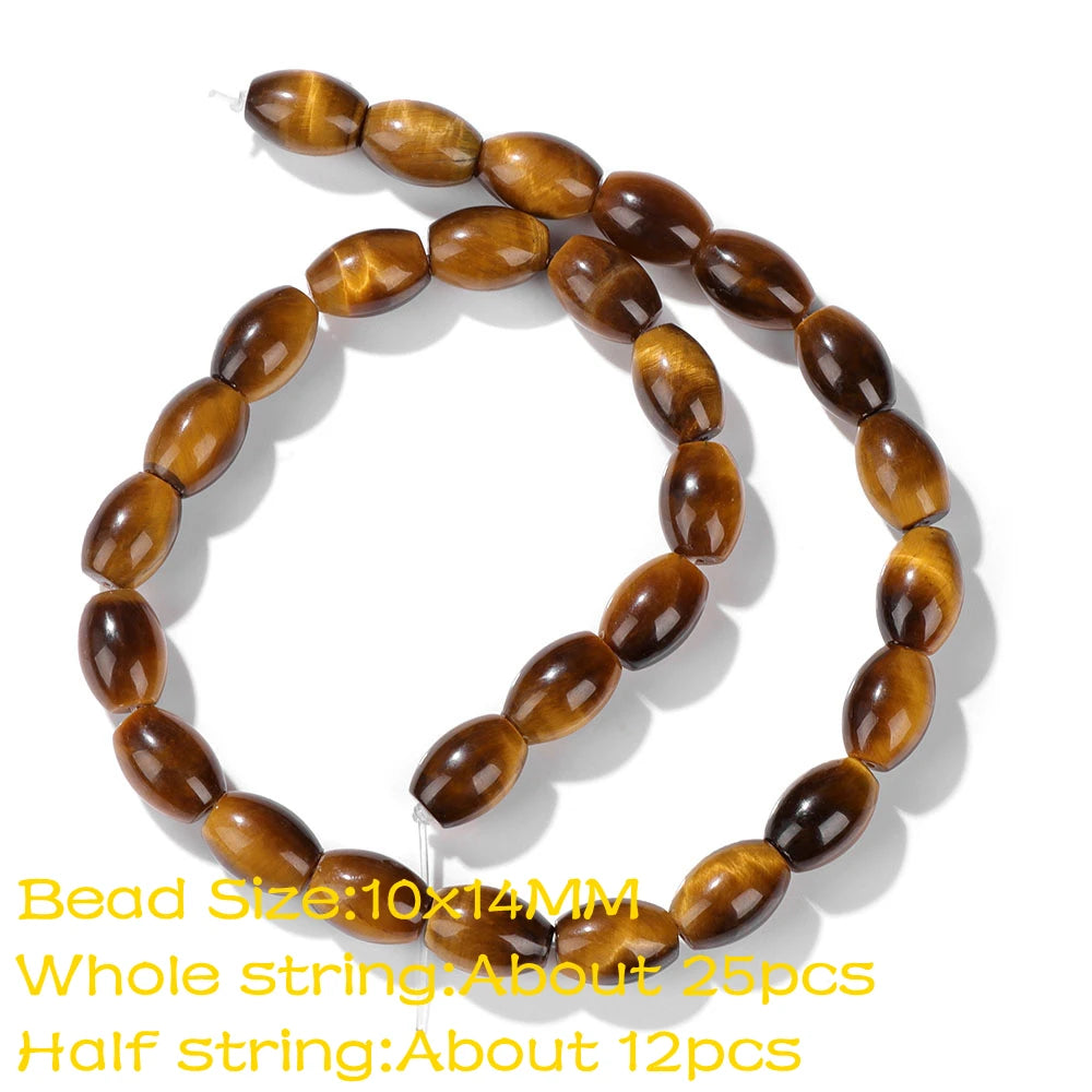 High Quality Natural Stone Yellow Tiger Eye Beads Round Square Oval Loose Spacer Stone For Jewelry Making Bracelet Diy Accessory
