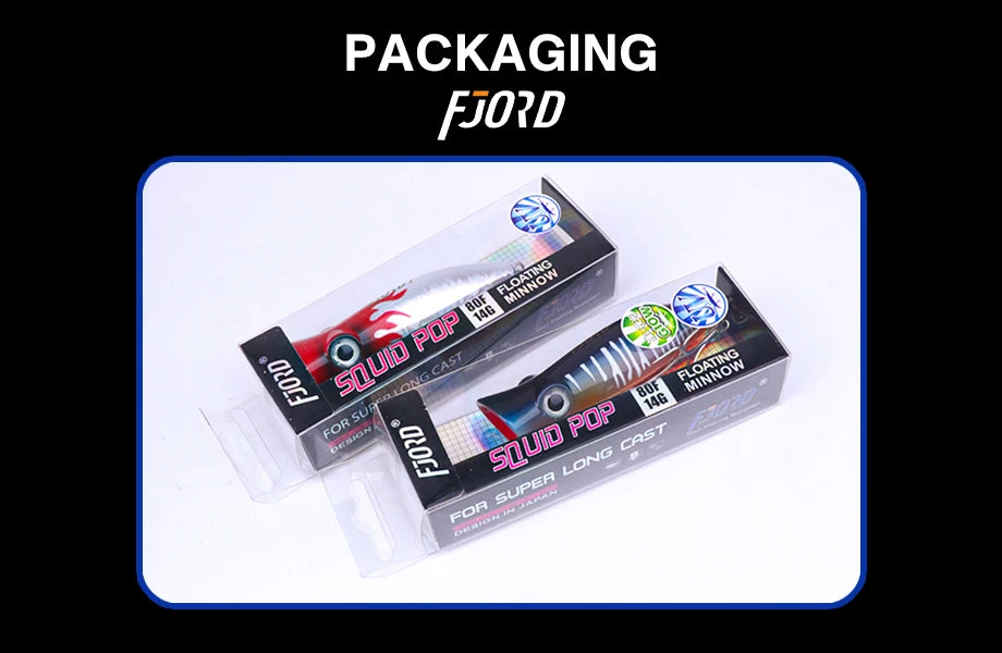 FJORD 80mm 14g Popper Glow Fishing Lure Swimbait Floating Hard Baits Pike Bass Sea Saltwater Surface Walker Fishing Supplies