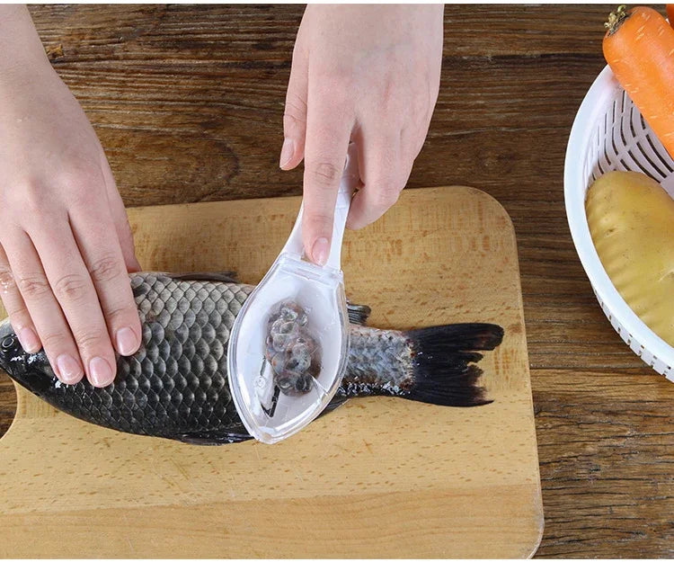 Fish Scale Scraper Fish Skin Brush Seafood Tools Fast Remove Fish Scraper Cleaning Knife Kitchen Accessories