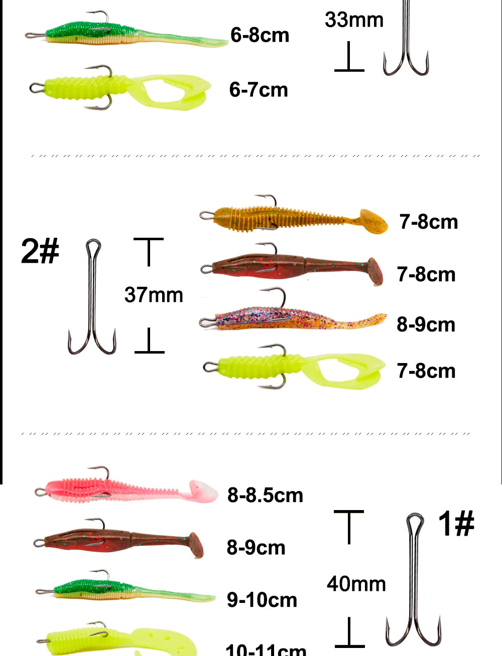 Hunthouse New Item Double Hook Long Fishing Equipment  Long Double Hook Top Quality Fishing Killer High Carbon Steel Duple Hook