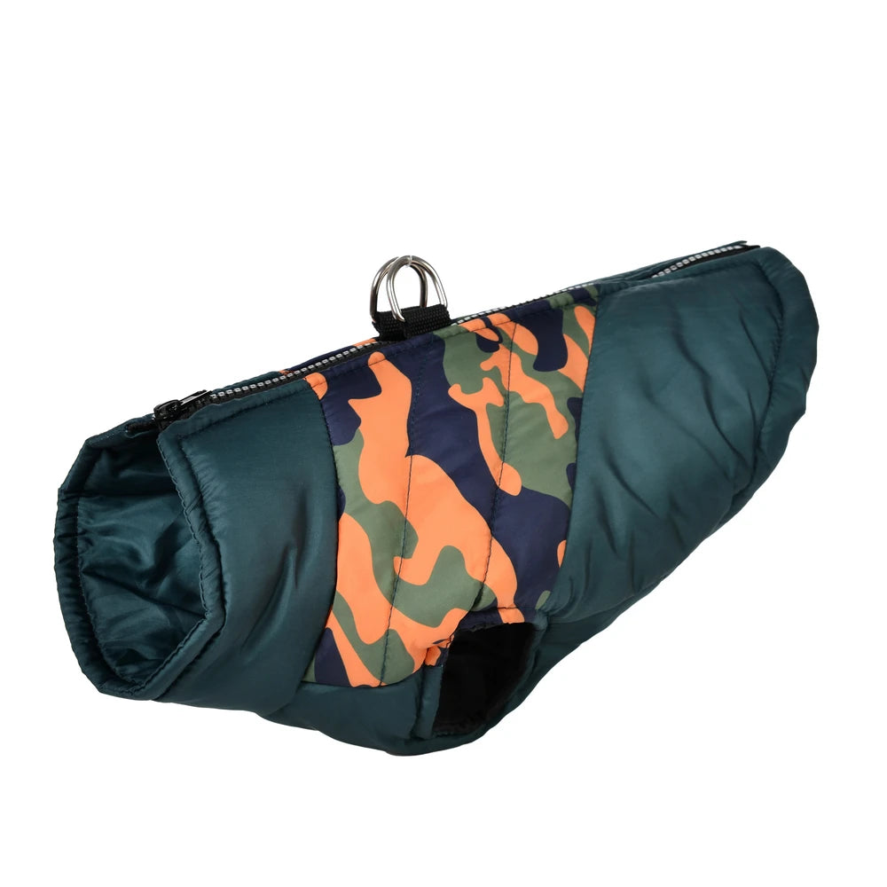 Pet Dog Jacket Coat Winter Waterproof Puppy Camouflage Print Cozy Clothes Coat For Small Medium Dogs Cats Pug Bulldog Clothing