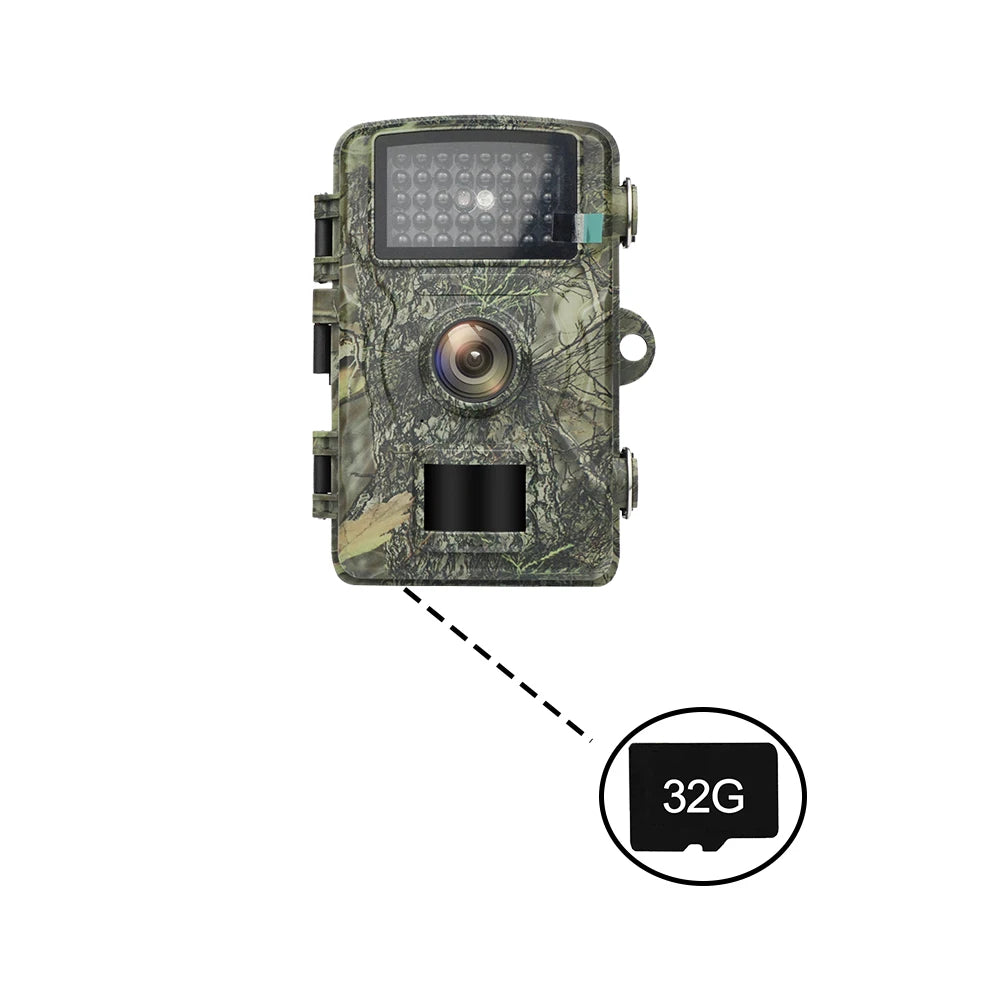 Hunting camera with 32G memory card hunting machine field hunting HD camera suitable for outdoor camping security monitoring