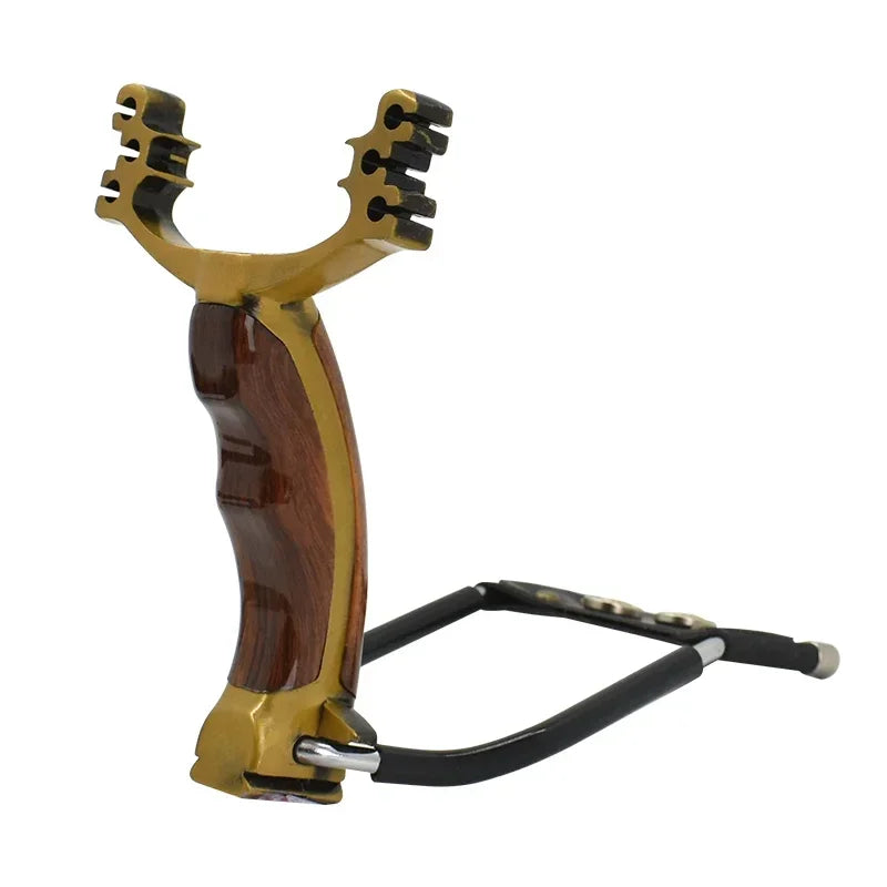Foldable Metal Slingshot Hunting Fishing Dual-purpose Slingshot Slingshot Fishing Set Spear Fishing Shooting Powerful Hunting