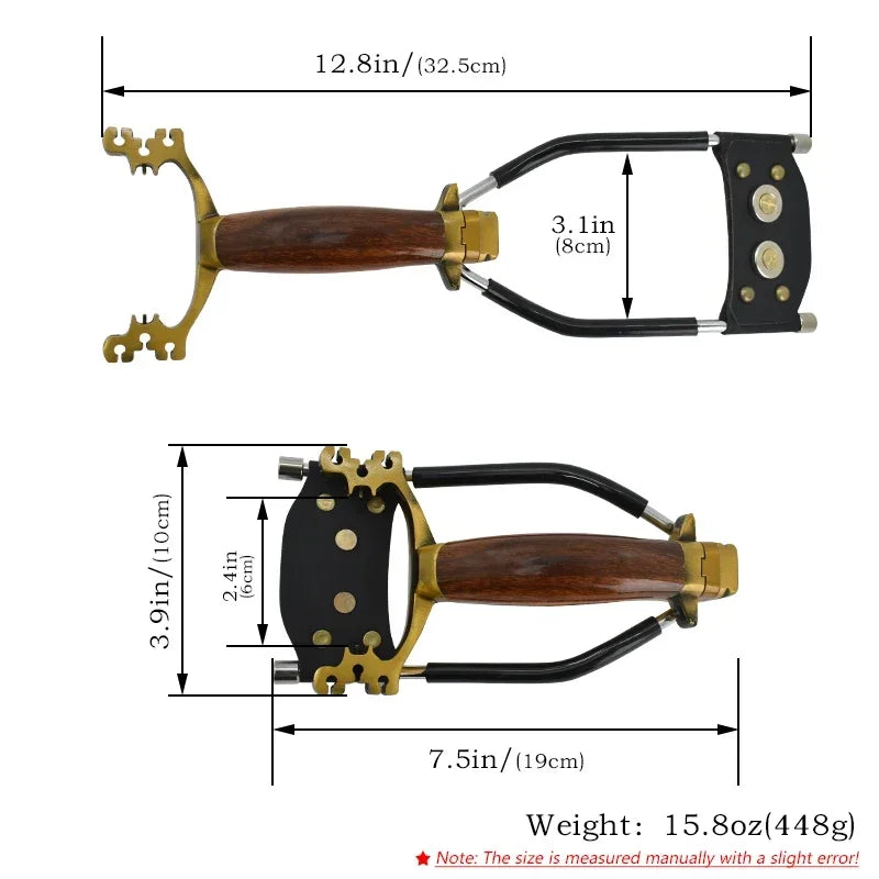 Foldable Metal Slingshot Hunting Fishing Dual-purpose Slingshot Slingshot Fishing Set Spear Fishing Shooting Powerful Hunting
