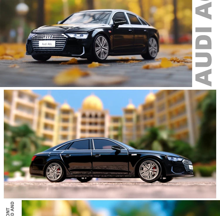 1:18 AUDI A6L Large Alloy Metal Diecast Car Model Sound & Light Collect Hobby Boutique Interior Gift For Boys Present Vehicle