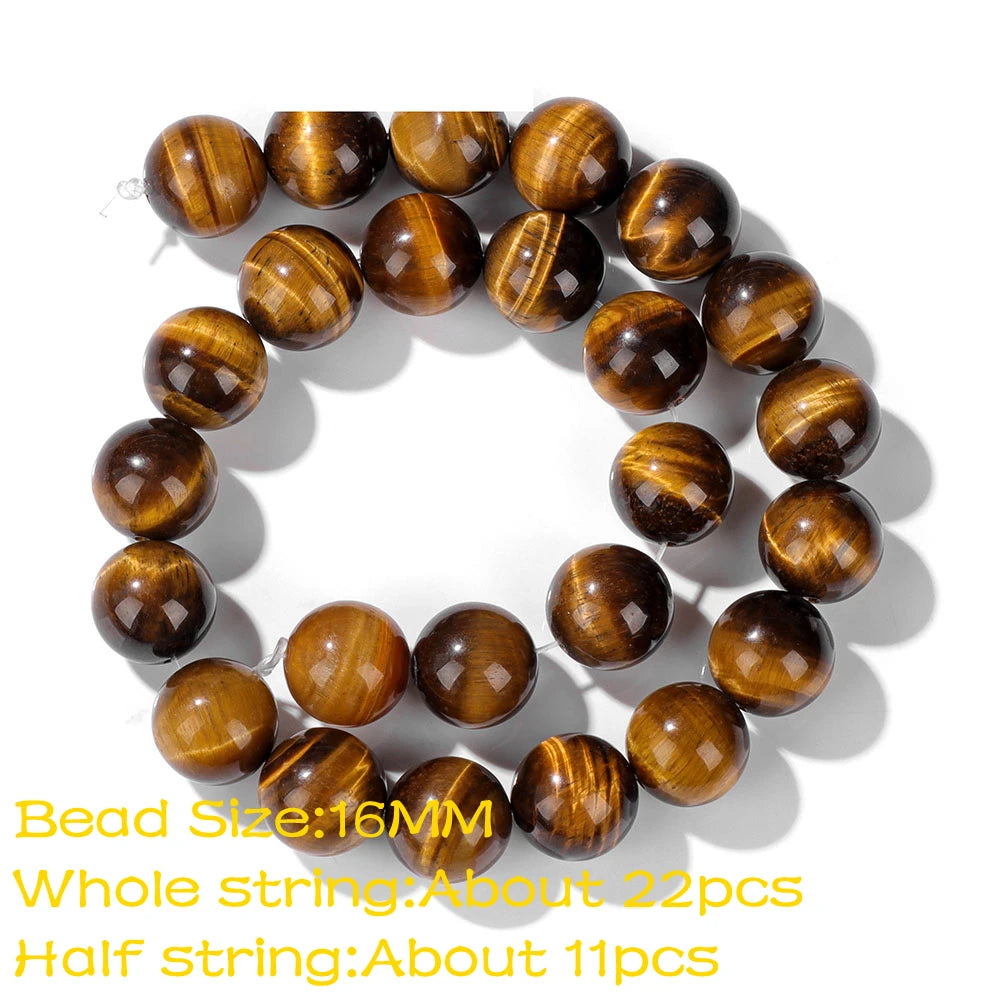 High Quality Natural Stone Yellow Tiger Eye Beads Round Square Oval Loose Spacer Stone For Jewelry Making Bracelet Diy Accessory