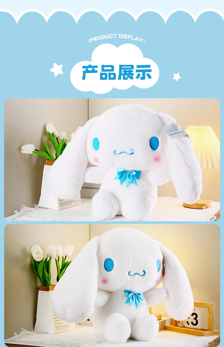 Sanrio Anime Classic Series Cinnamoroll Hello Kitty Cute Plush Stuffed Toys Soft Pillow Plushies Doll Birthday Gift For Girls