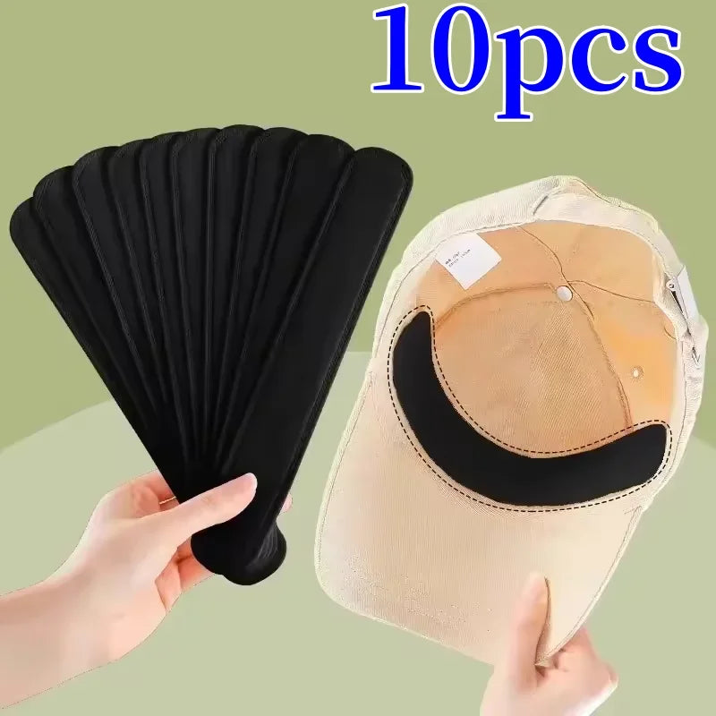 Disposable Hat Sweat Pad Adjustable Absorbent Hat Liner for Baseball Caps and Shirts Cotton Collar Protector Hiking Accessories