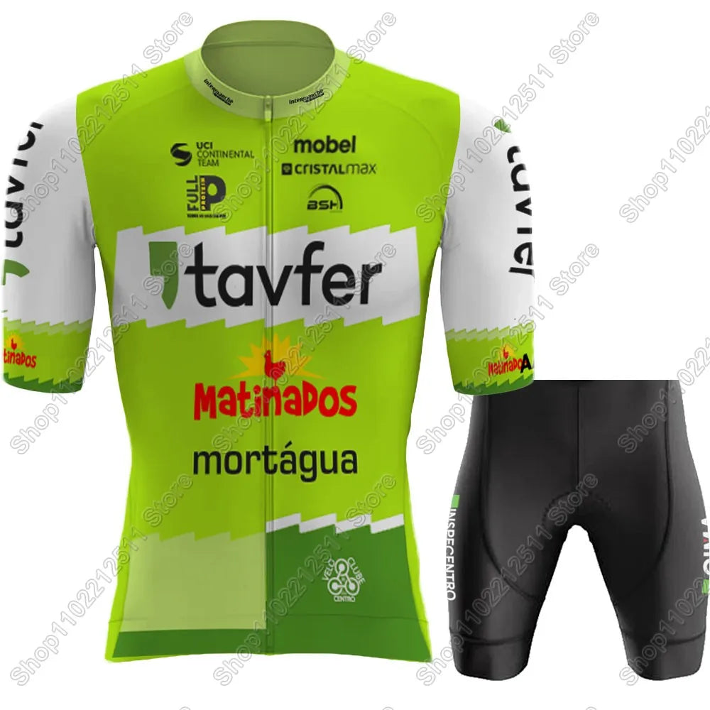 Tavfer-Ovos Matinados-Mortágua 2025 Cycling Jersey Set Bicycle Clothing Bike Shirts Suit Bicycle Bib Shorts MTB Ropa Maillot