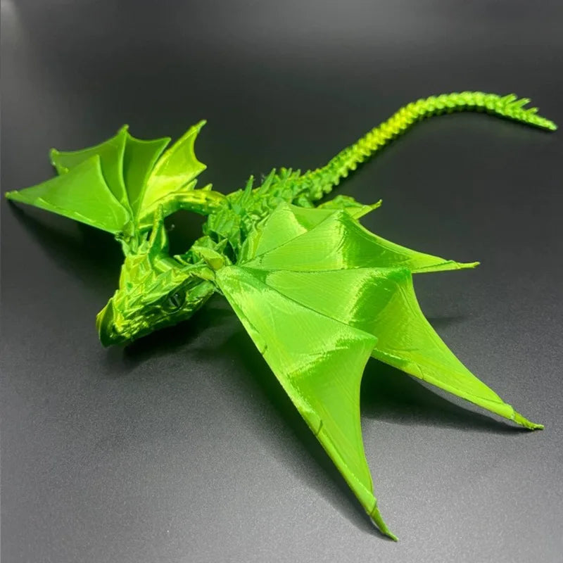 3D Printing Flying Dragon Fire-breathing Dragon Joint Movable Model Creative Dragon Collection Decoration Home Desktop Ornaments