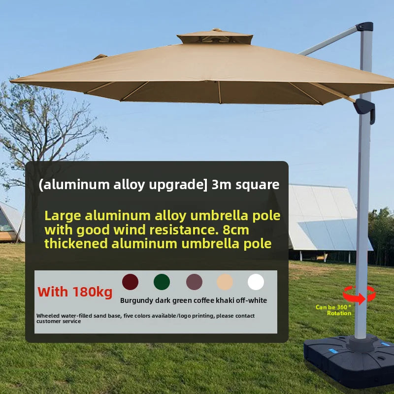 Outdoor Sun Umbrella, Cantilever, Courtyard Villa Courtyard Garden Sun Umbrella, Outdoor Umbrella, Customizable