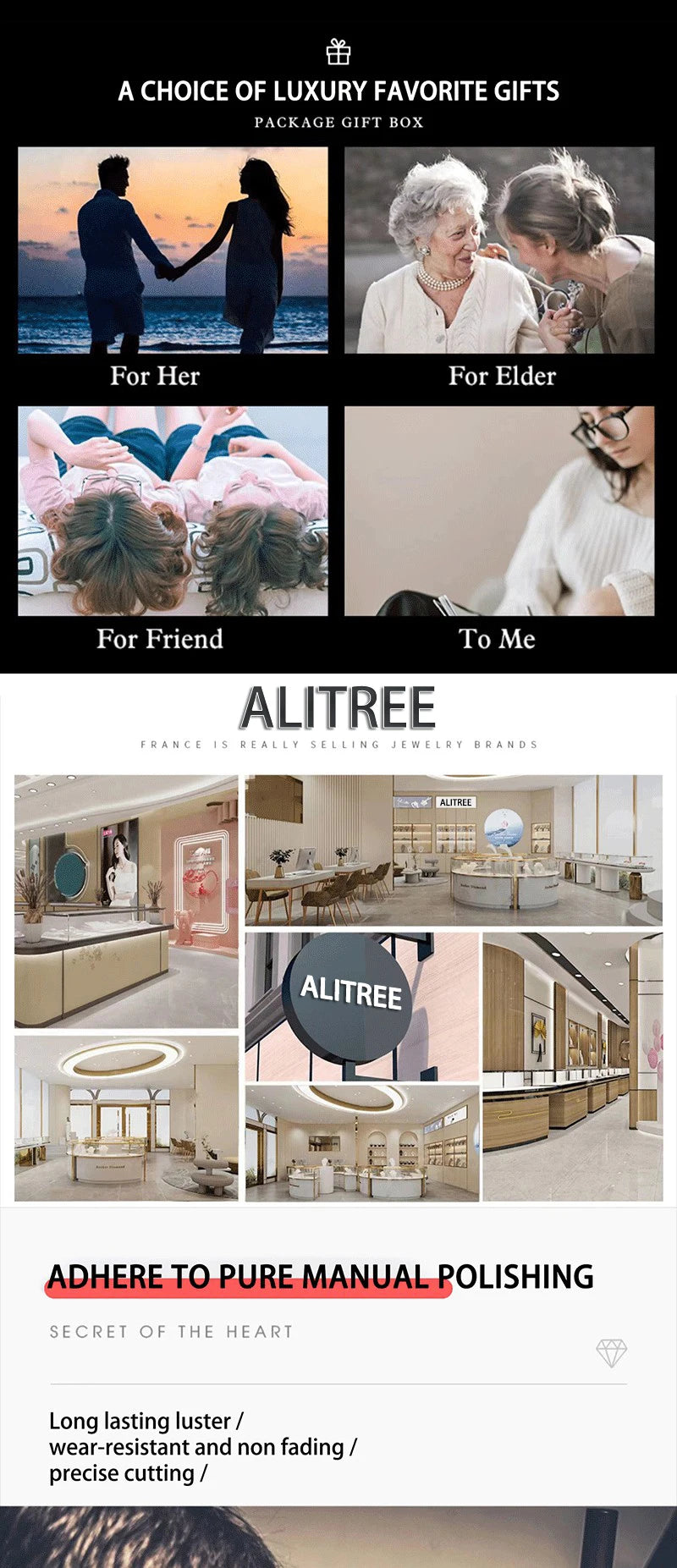 ALITREE 18K Gold Side Chain Bracelets For Woman Men Fashion Bracelet Party Wedding Engagement Charm Jewelry Birthday Gift