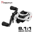Piscifun Carbon XCS Baitcasting Reel 8kg Drag 156g Ultra-Light 8.1:1 Gear Ratio Dual Brake High-Speed Freshwater Fishing Reel