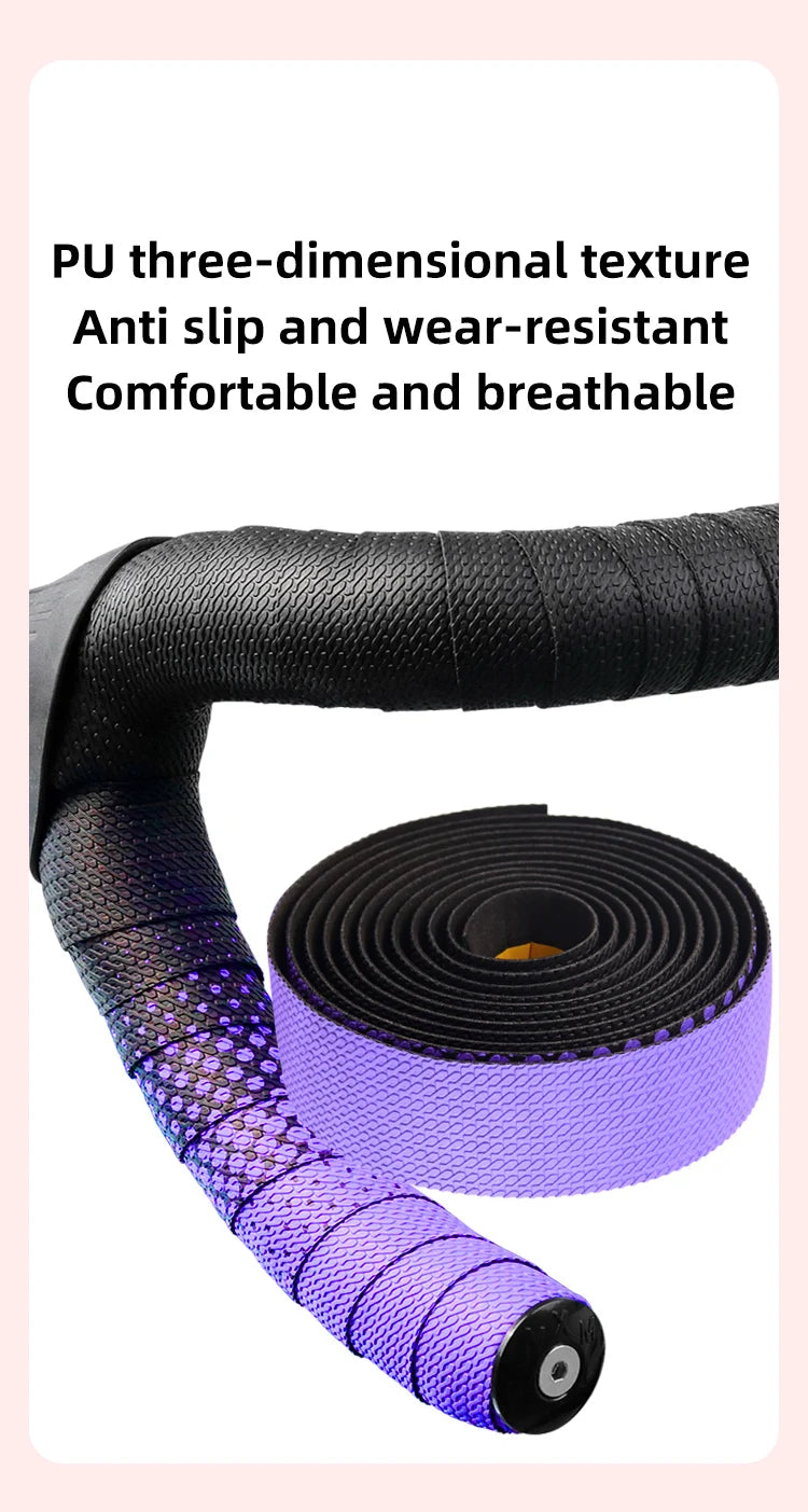 VXM Road Bicycle Handlebar Tape Bar PU EVA Cycling Grips Strap Anti slip shockabsorbing comfort With End Plug Bike Accessories