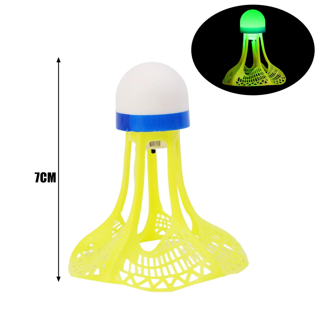 8/1PCS Windproof Light-up Badminton Durable Yellow Nylon Shuttlecocks Badminton Indoor Outdoor Sports Badminton Training Balls