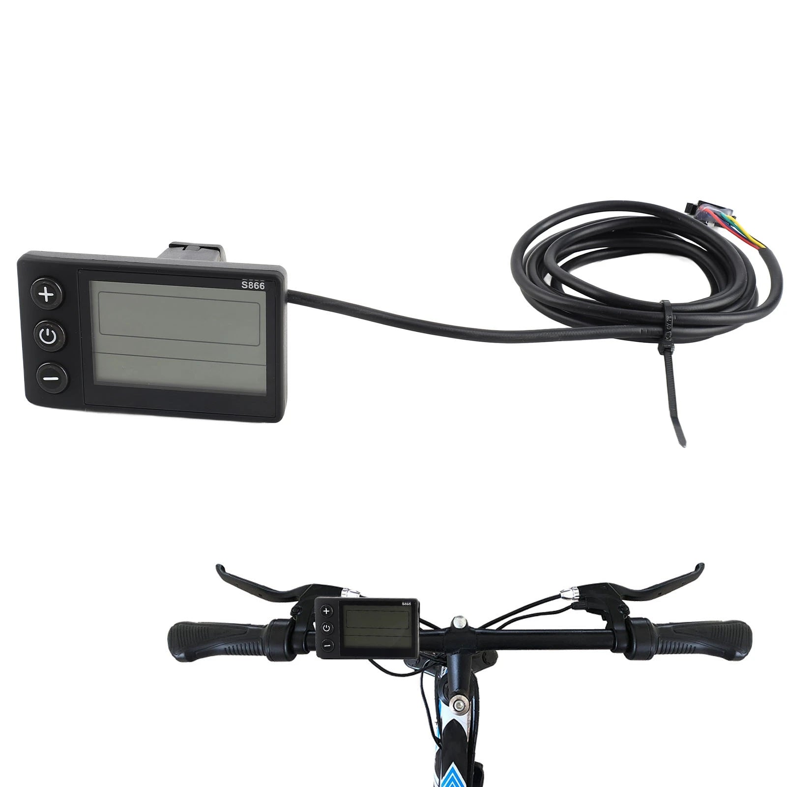 Plug LCD Display S866 Electric Display LCD Meter 24V 36V 48V Electric Scooter Control Panel with  Plug