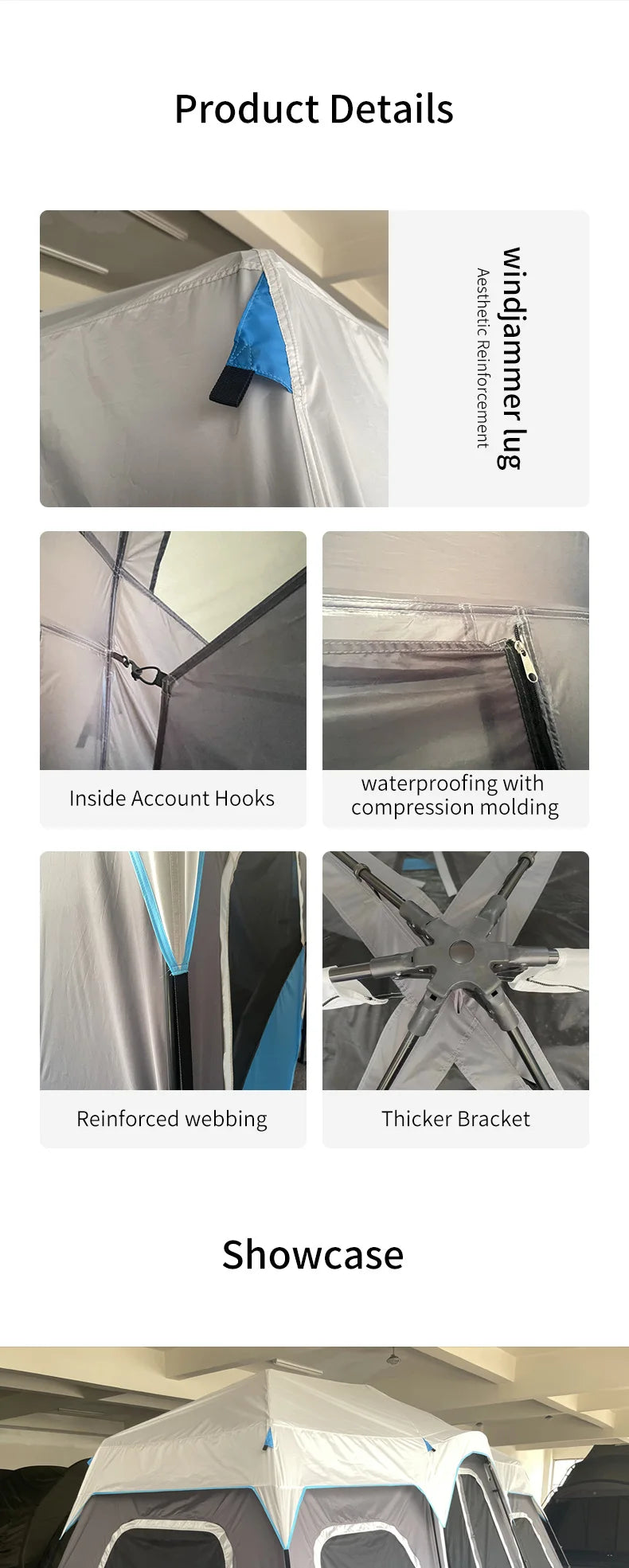 Outdoor Two Rooms One Room Travel Tent Double Waterproof Sun Breathable Multiple Camping
