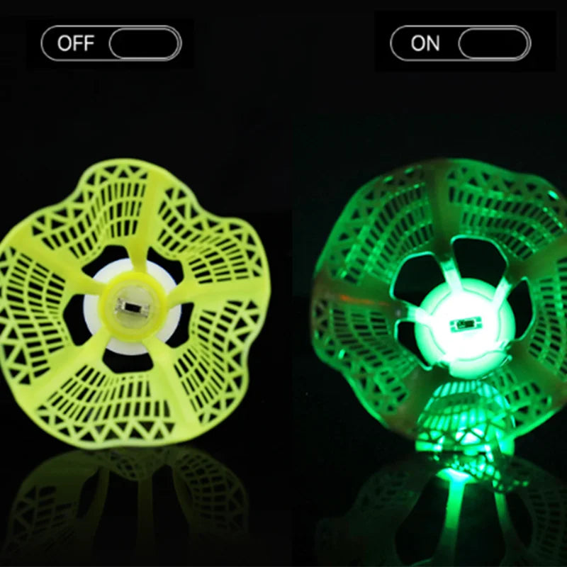 8/1PCS Windproof Light-up Badminton Durable Yellow Nylon Shuttlecocks Badminton Indoor Outdoor Sports Badminton Training Balls