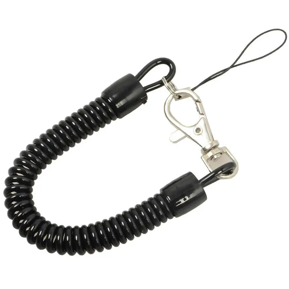 Tactical Retractable Spring Elastic Rope Security Gear Tool Hiking Camping Anti-lost Phone Keychain Fishing Lanyards Keychain