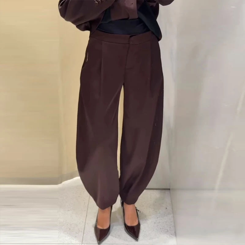 Women's Two Pieces Set New In Matching Sets New Outerwear Ensemble Femmes Blazer Coats Jackets Tapered Pants Trousers Clothes