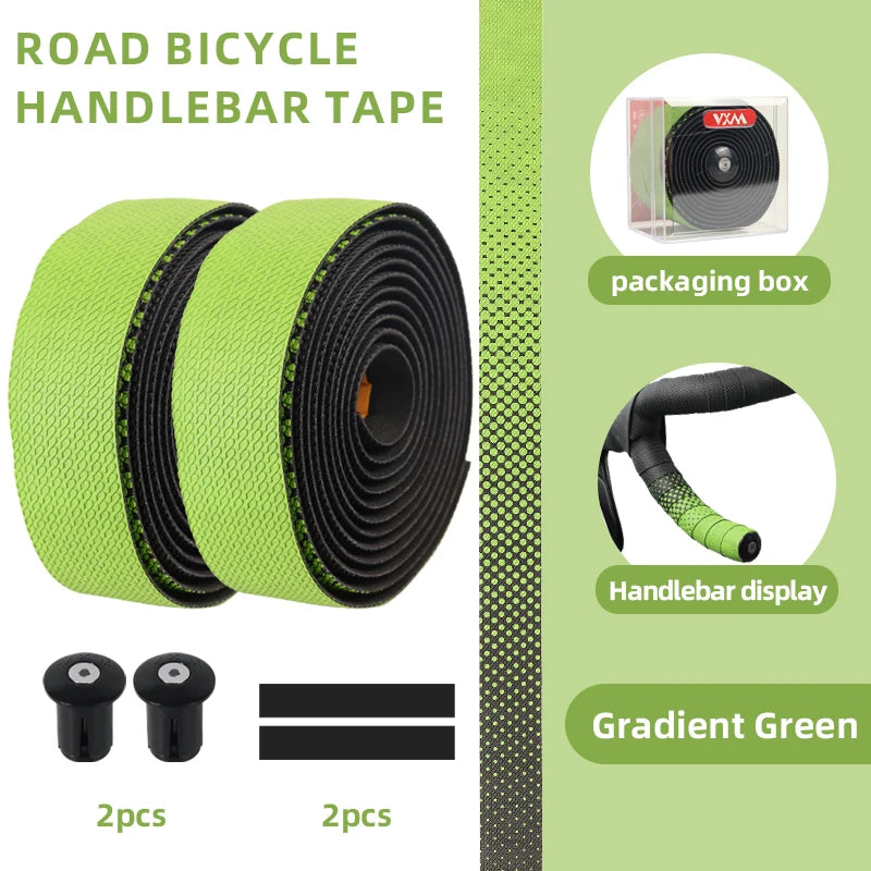 VXM Road Bicycle Handlebar Tape Bar PU EVA Cycling Grips Strap Anti slip shockabsorbing comfort With End Plug Bike Accessories