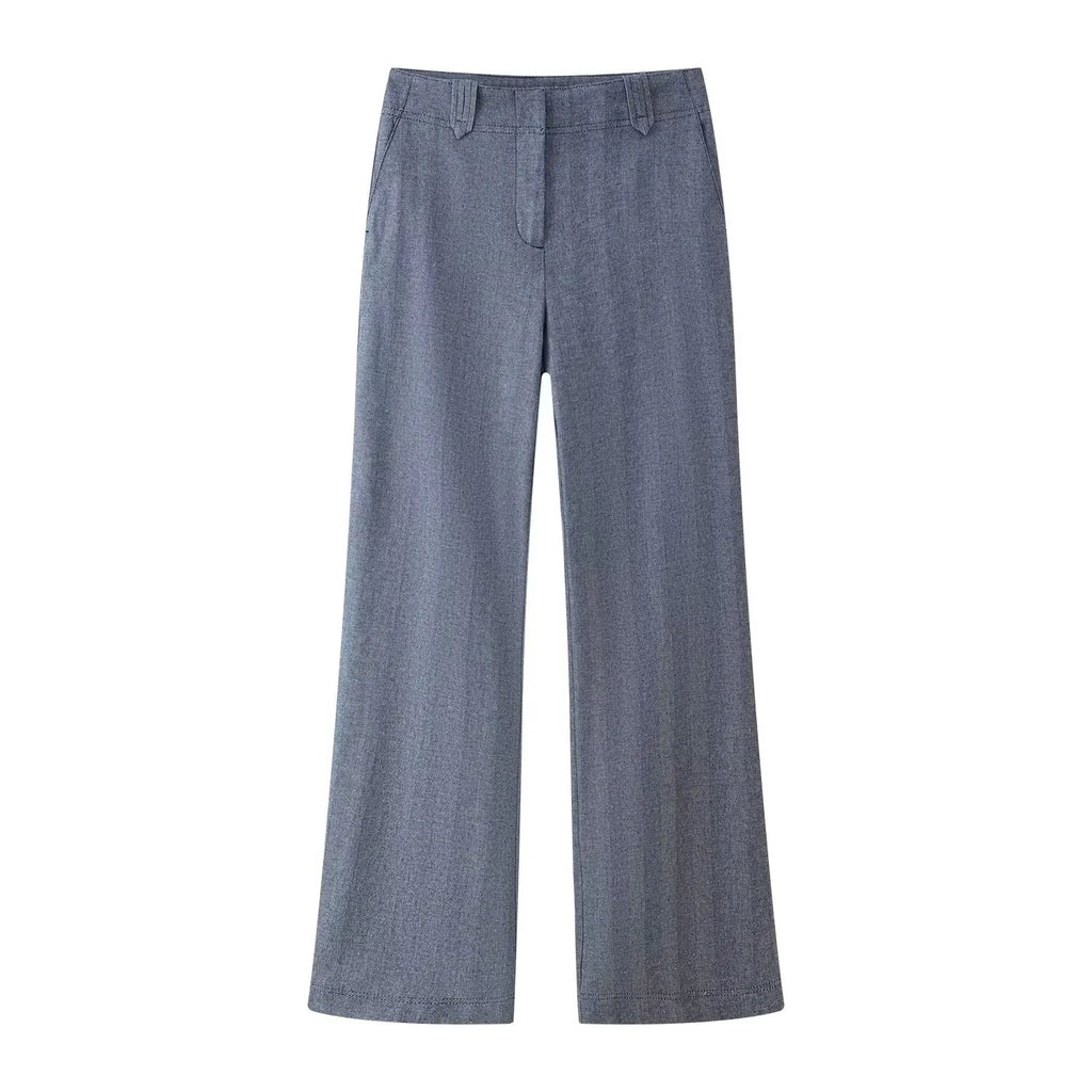 Women's Outwear 2 Piece Set Coats Pants Zipper Short Jackets Straight-Leg Trouser Autumn New Out Suits Casual Woman Clothes