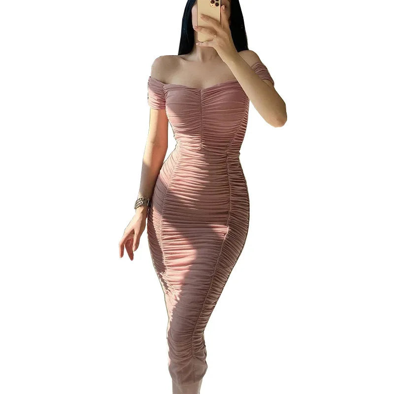 Women Summer Prom Dresses Evening Midi Bodycon Dress Elegant Club Sexy Outfits for Wedding Birthday Party