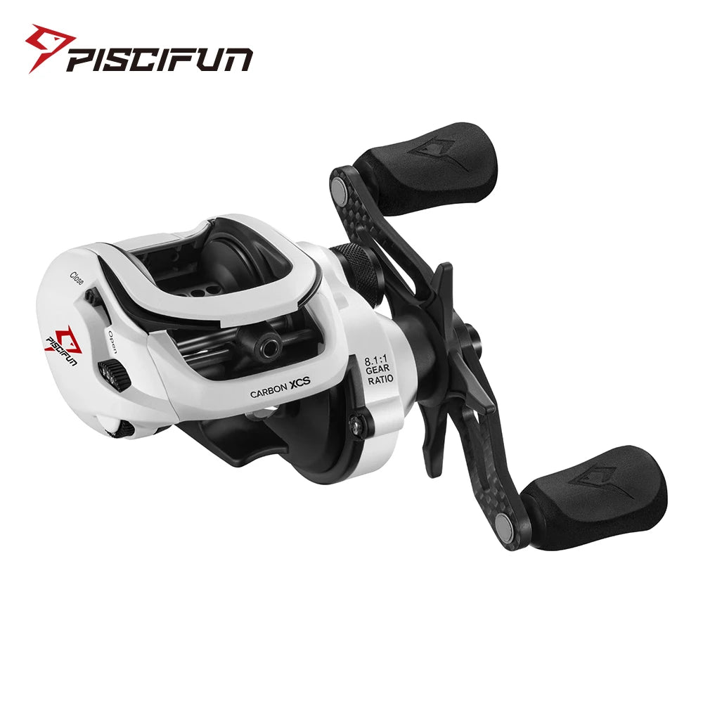 Piscifun Carbon XCS Baitcasting Reel 8kg Drag 156g Ultra-Light 8.1:1 Gear Ratio Dual Brake High-Speed Freshwater Fishing Reel