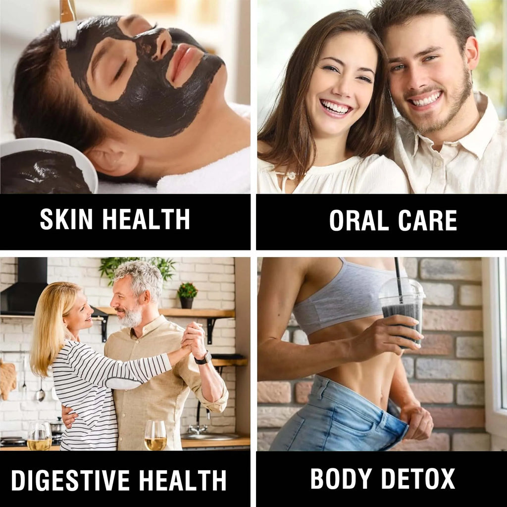 Activated Charcoal Capsules - Gut Health, Digestive Health, Bloating & Gas Relief, Detox, Colon Cleansing