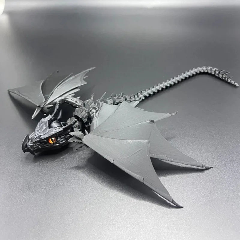 3D Printing Flying Dragon Fire-breathing Dragon Joint Movable Model Creative Dragon Collection Decoration Home Desktop Ornaments