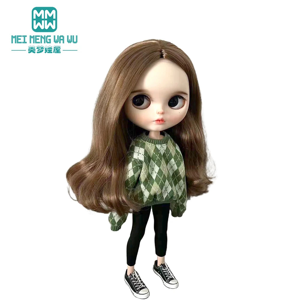 Clothes for doll Fashionable sportswear, shirts, sweatshirts fits Blyth Azone OB22 OB24 Doll Accessories