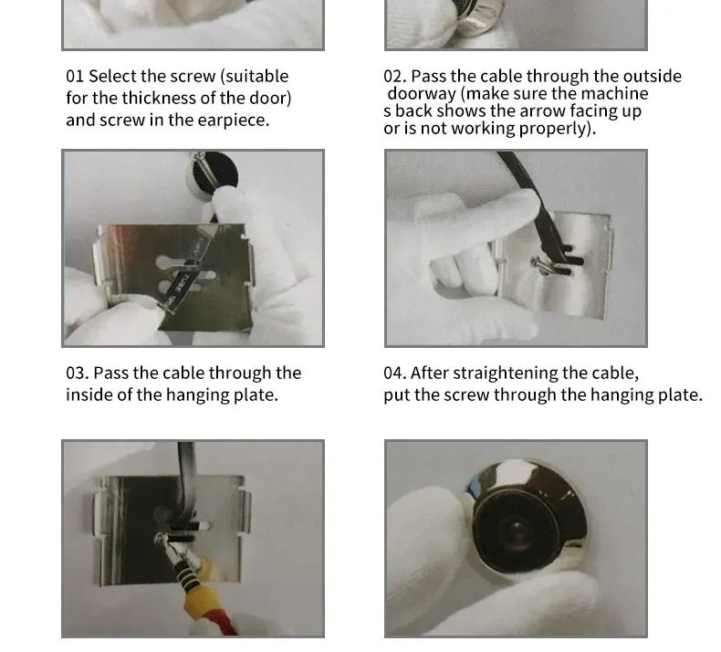 Video Doortell HD 2.4 Inch Peephole 120° Smart Digital Door Viewer Camera Security Monitor 240x320 Visual Doorbell Home