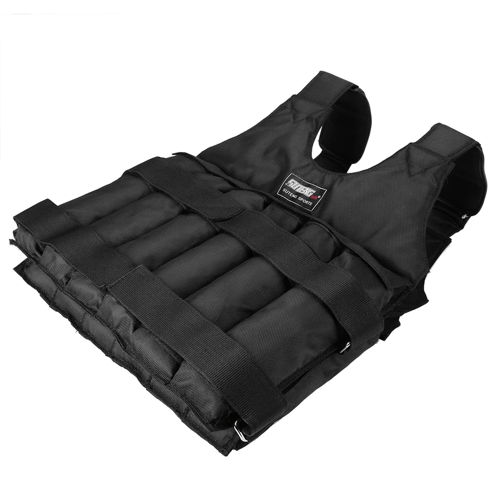 20/50kg Loading Weighted Vest Adjustable Exercise Training Fitness Jacket Gym Workout Boxing Vest Running(without fillers)