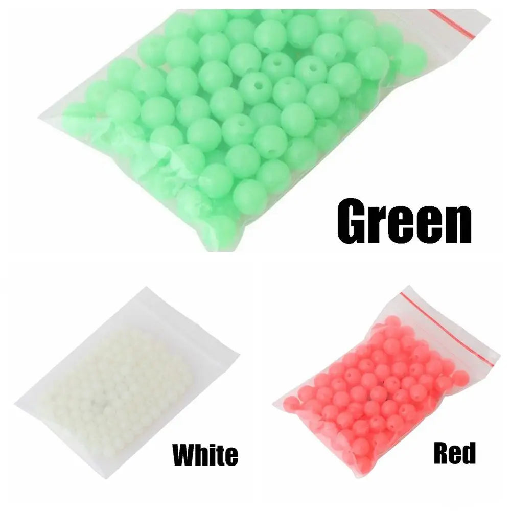 100Pcs/bag Fishing Floats Beads Luminous Light Glowing Balls For Night Sea Fishing 4/5/6/8mm