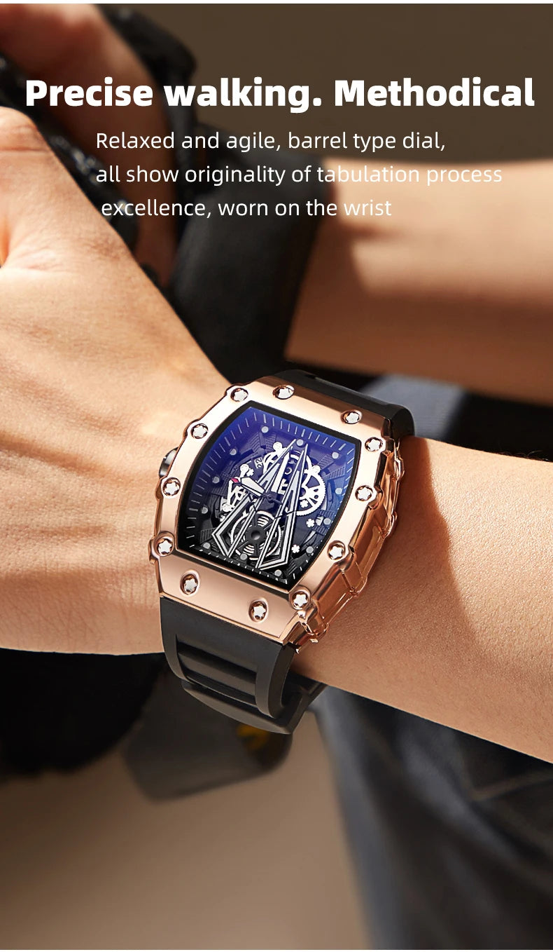 Foreign Trade Watch Large Dial For Men Quartz Waterproof Sport Square Luminous Watch For Men