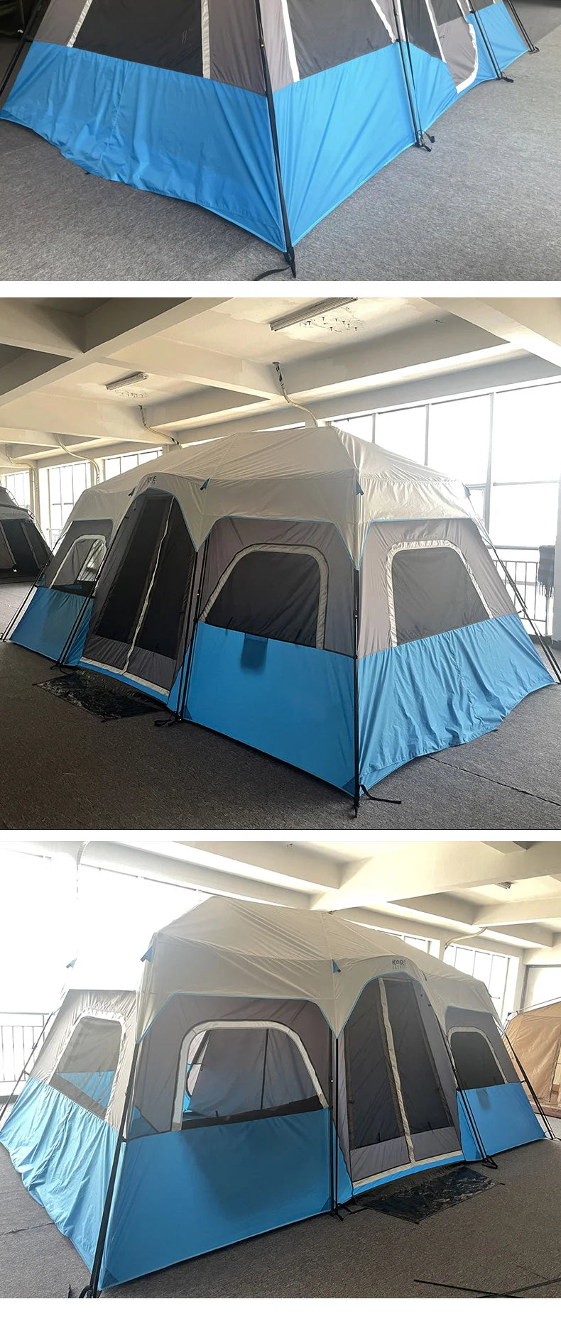 Outdoor Two Rooms One Room Travel Tent Double Waterproof Sun Breathable Multiple Camping