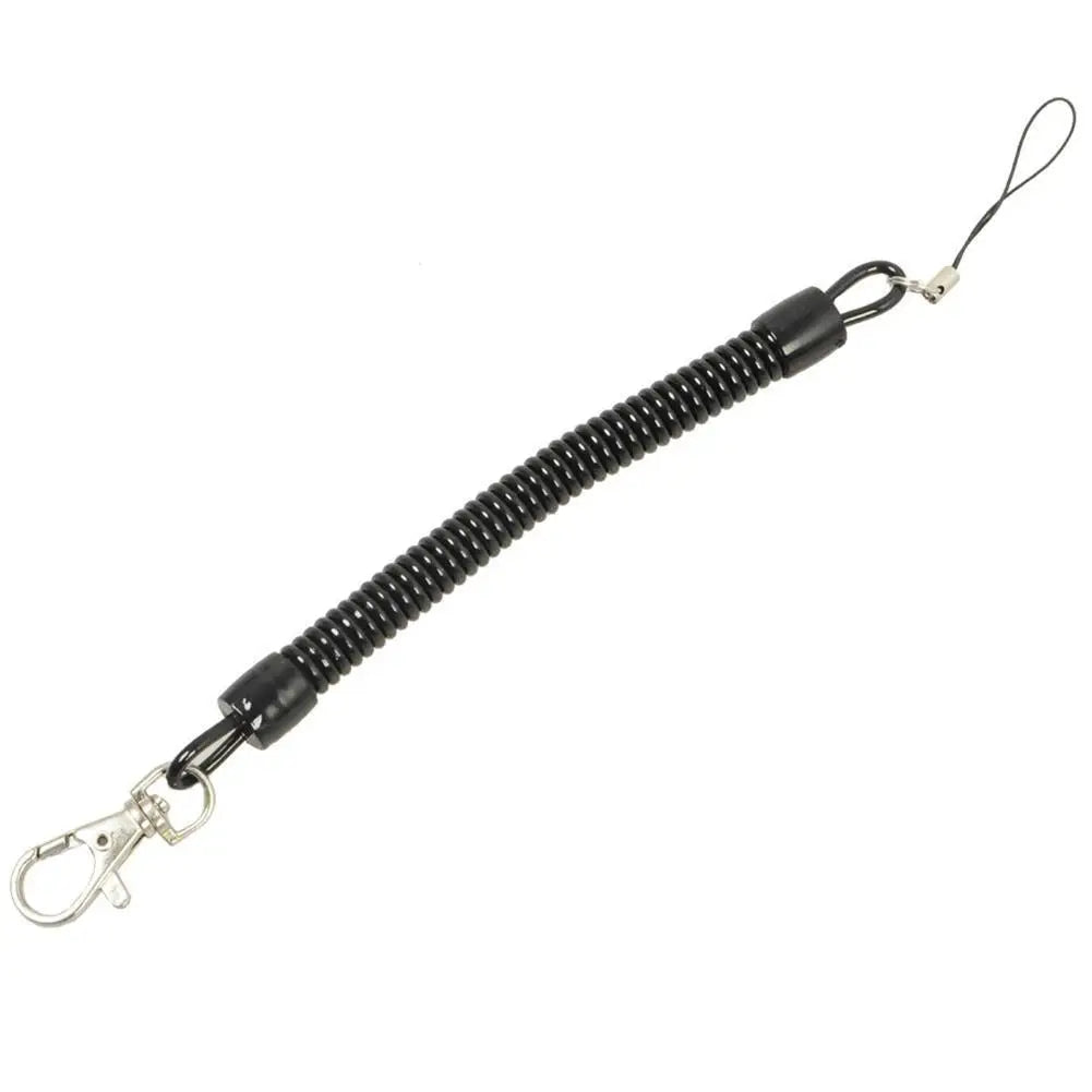 Tactical Retractable Spring Elastic Rope Security Gear Tool Hiking Camping Anti-lost Phone Keychain Fishing Lanyards Keychain