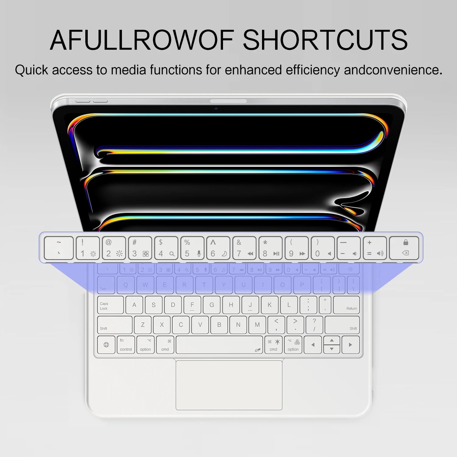 AJIUYU Smart Pogo Pin Magic Keyboard For iPad Air 11 inch M3 M2 Pro 13 M4 12.9 6th 5th 4th 10.9 7th Smart Case Direct Connection