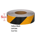 5cm/10cm/15cm/20cm*5m Reflective Tape Yellow-Black Left Or Right Twill Waterproof Safety Warning Self-adhesive Reflector Sticker