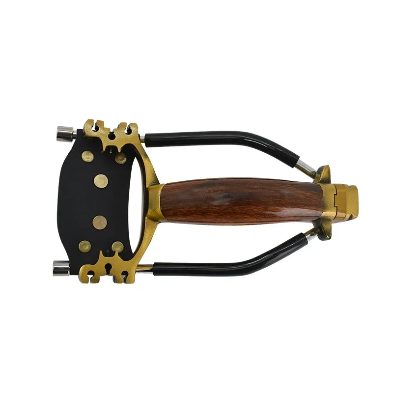 Foldable Metal Slingshot Hunting Fishing Dual-purpose Slingshot Slingshot Fishing Set Spear Fishing Shooting Powerful Hunting