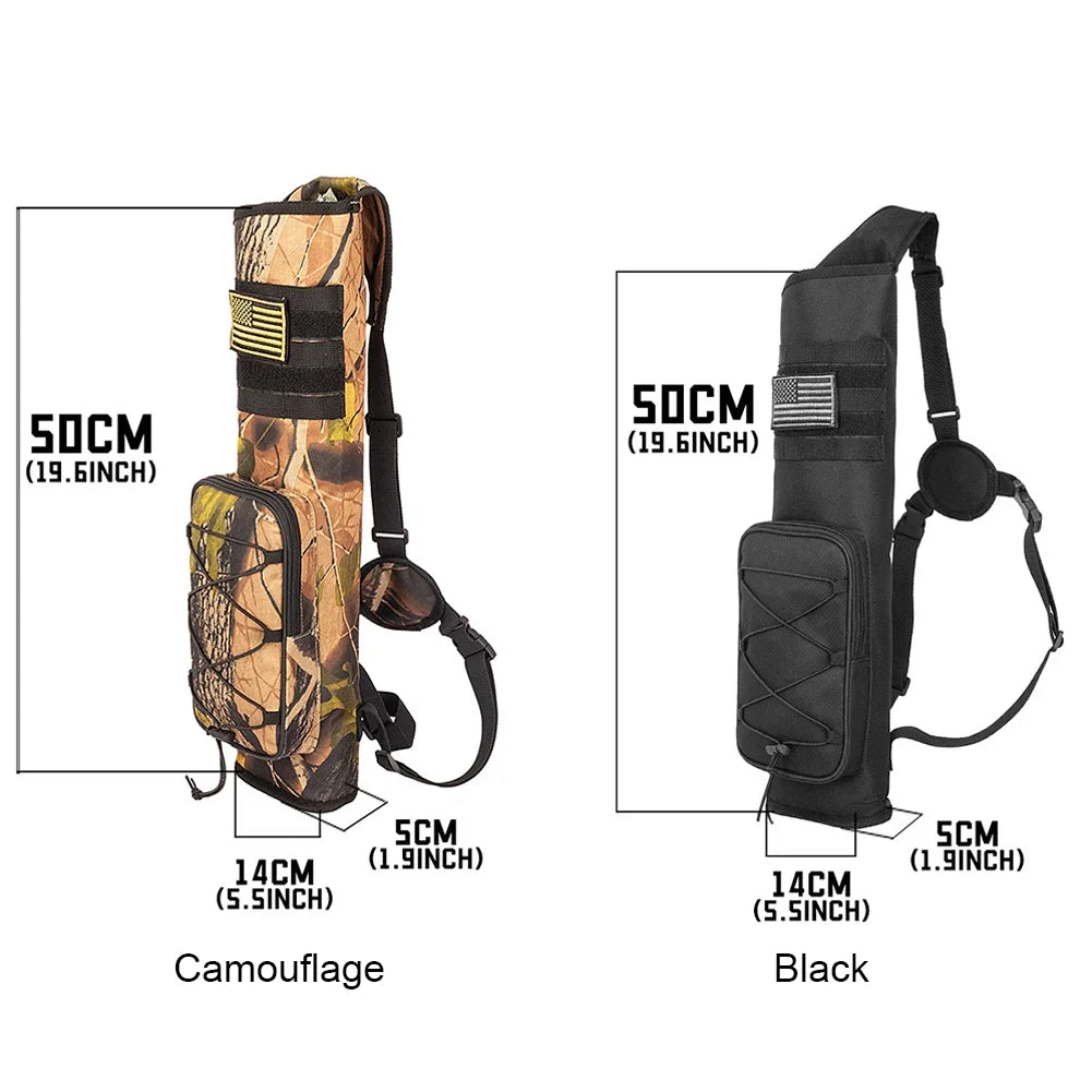 Hunting Bag Portable Bow Quiver Holder Bottom Thickening Adjustable Strap for Outdoor Archery Hunting Accessories